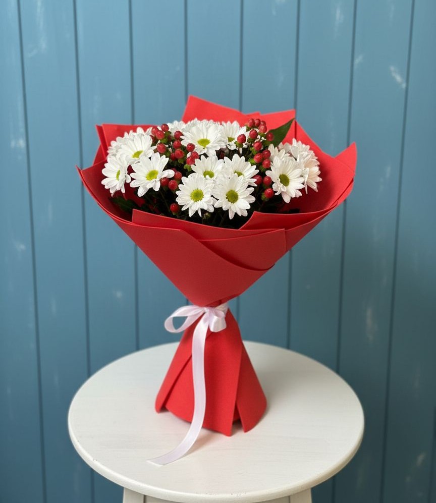 Букет цветов из: Хризантемы в Фосфоритный