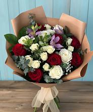 Букет цветов из:  Розы и Альстромерии в Фосфоритный