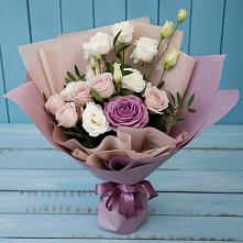 Букет цветов из:  Розы и Лизиантусы в Фосфоритный