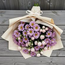 Букет цветов из:  Розы и Хризантемы #REPLACE_PRED# Фосфоритный
