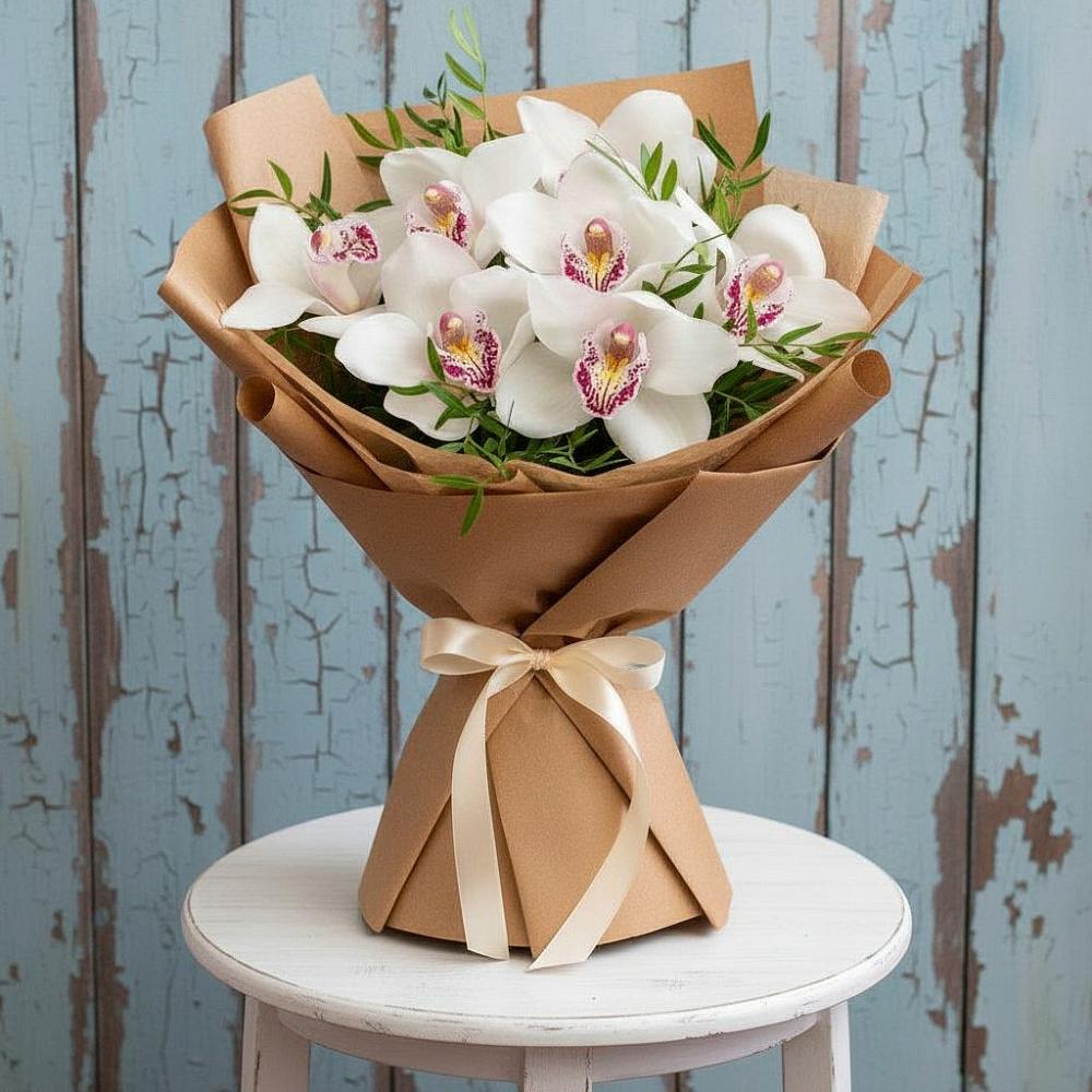 Букет цветов из: Орхидеи и Розы в Фосфоритный