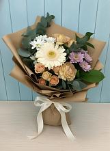 Букет цветов из:  Герберы и Хризантемы в Фосфоритный