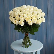 Букет 51 Белая роза Эдлесс Лав #REPLACE_PRED# Фосфоритный