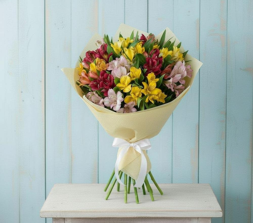 Букет цветов из: Альстромерии в Фосфоритный