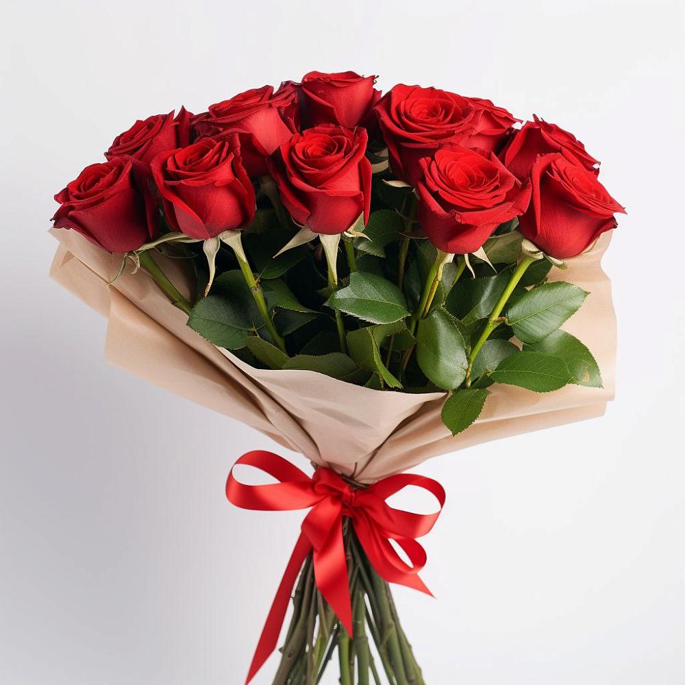 Букет 11 Красных роз Эдлесс Лав в Фосфоритный