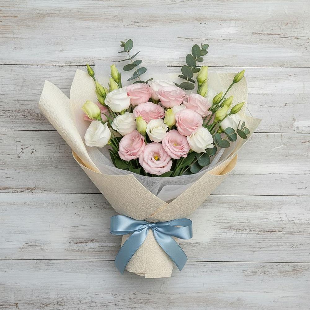 Букет цветов из: Лизиантусы в Фосфоритный