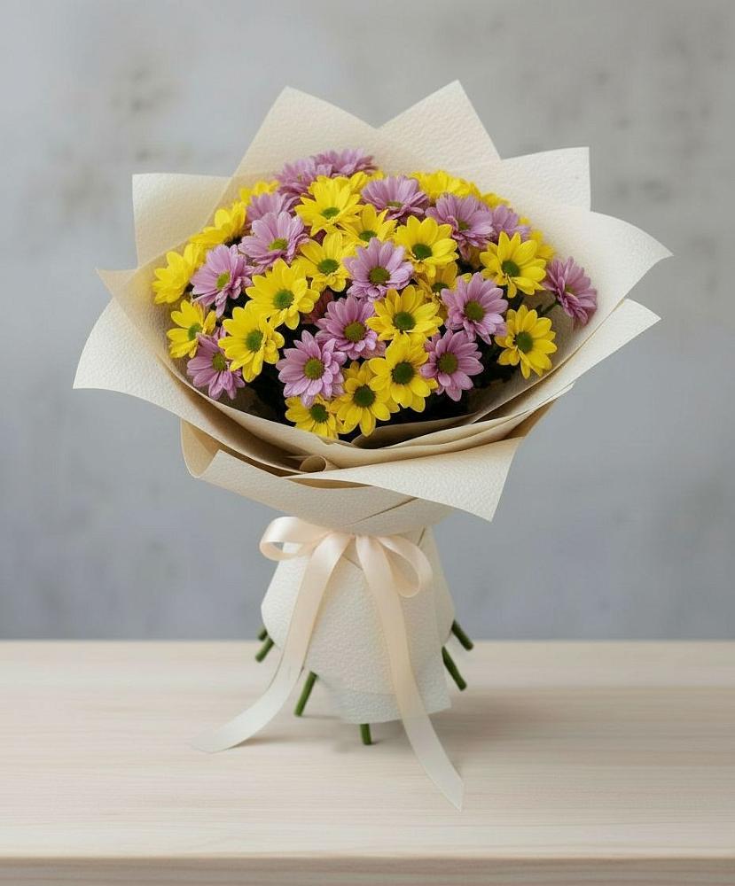 Букет цветов из: Хризантемы в Фосфоритный